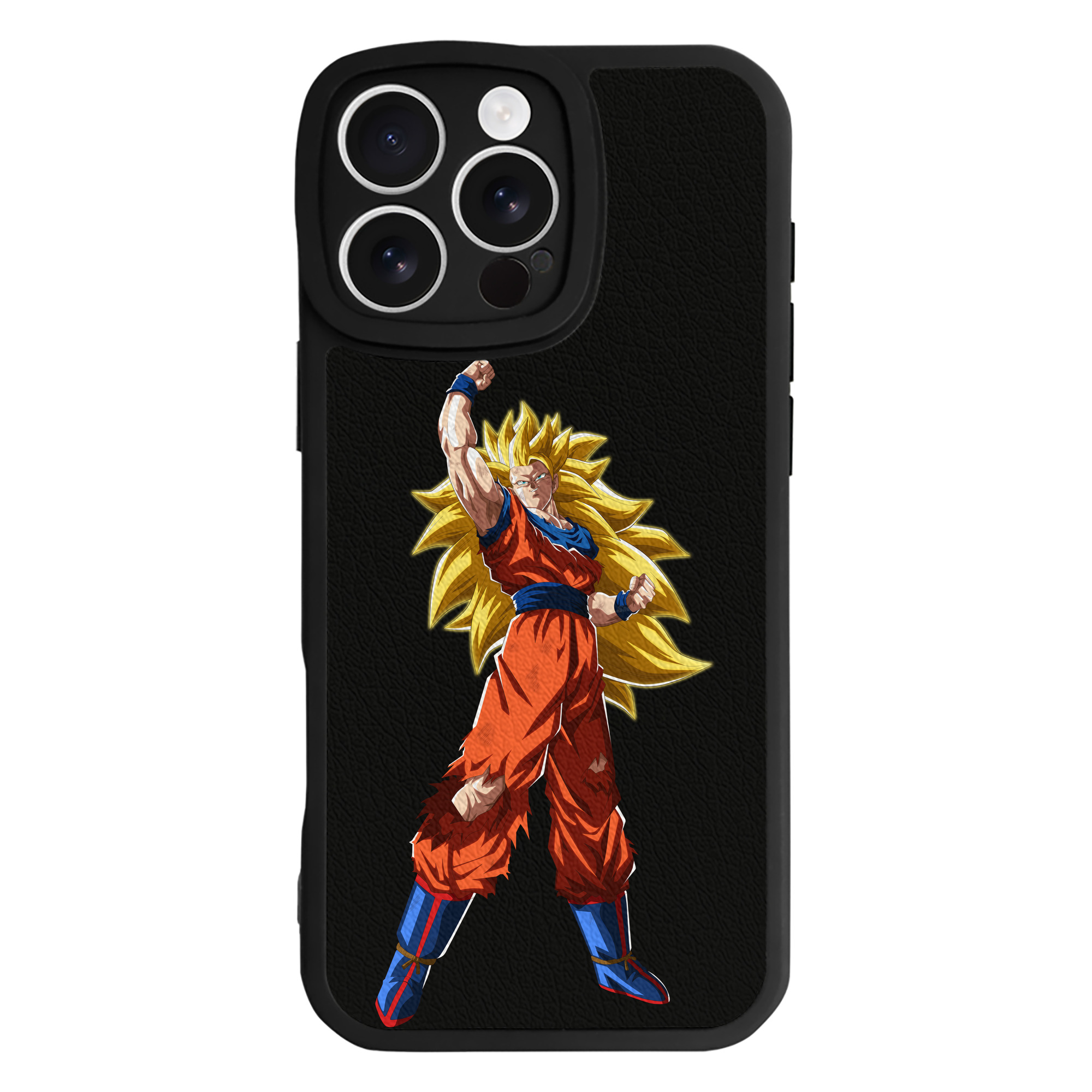 （画像用） ドラゴンボール 孫悟空（そん ごくう）Son Goku カカロット DRAGON BALL Kakarotto 【iPhone 16シリーズ対応】シリコンスマホケース（レザー調） 材質：シリコン